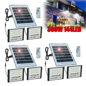 300W LED Solar Waterproof Spotlights